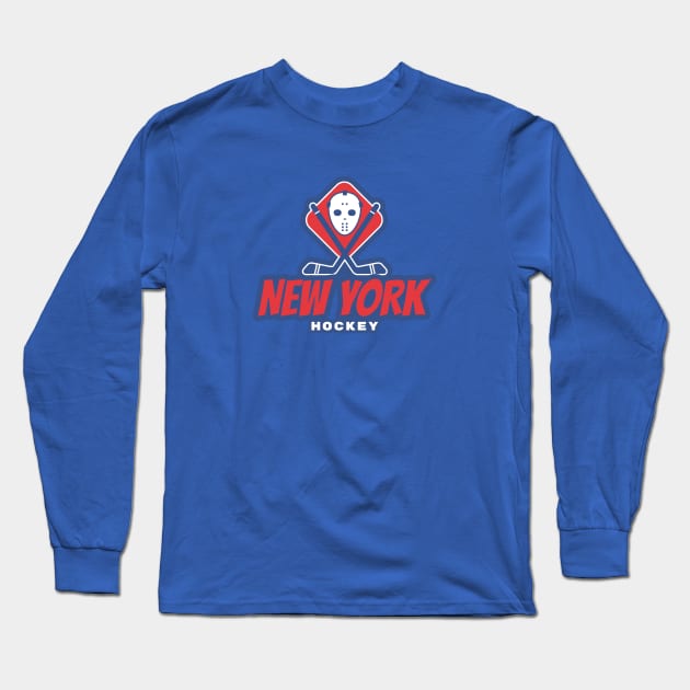 new york hockey Long Sleeve T-Shirt by BVHstudio